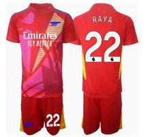 Arsenal David Raya #22 Bramkarskie Koszulka Wyjazdowa dzieci 2024-25 Krótki Rękaw (+ krótkie spodenki)